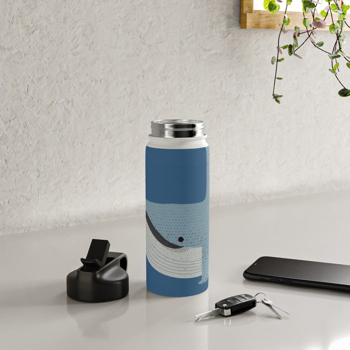 Whimsy Blue Whale Water Bottle Gallery Image 4