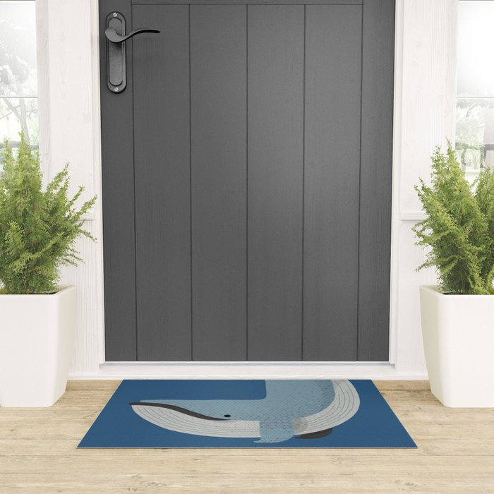 Whimsy Blue Whale Welcome Mat Gallery Image 3