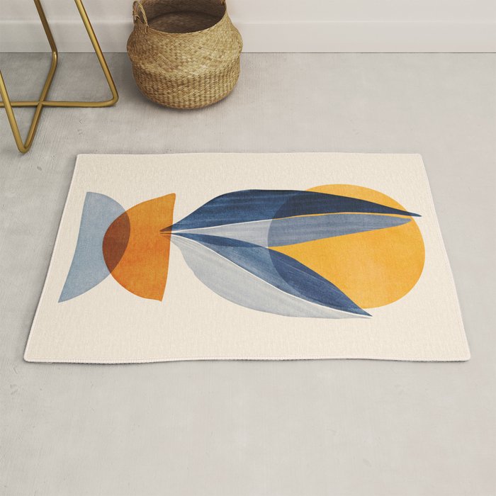 Sunshine Stack / Mid Century Abstract Illustration Rug Gallery Image 1