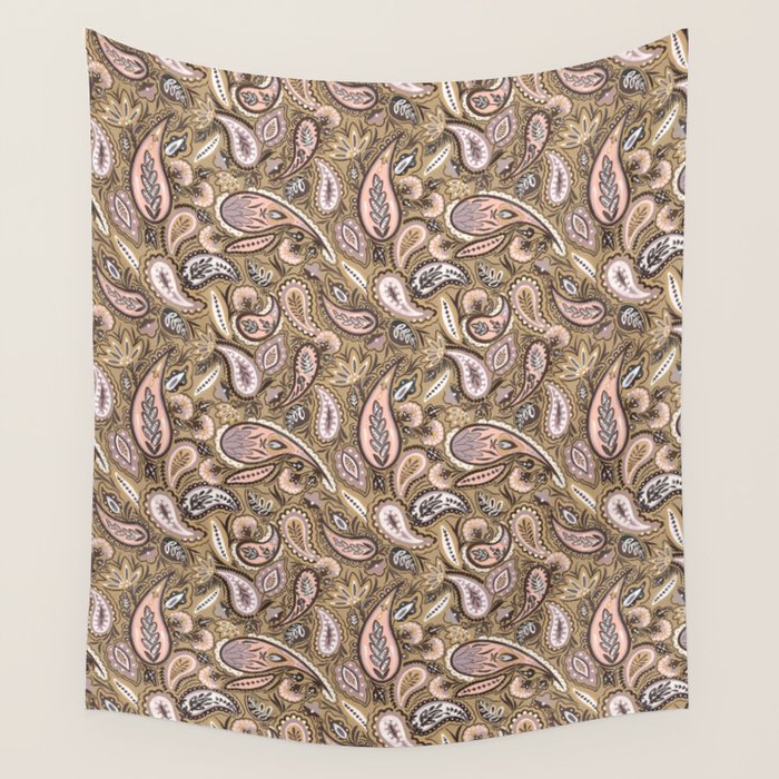 Vintage Paisley Harmony Wall Tapestry Gallery Image 1