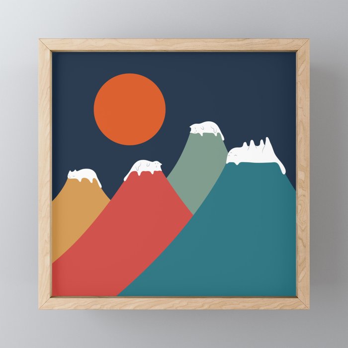 Cat Landscape 10 Mini Art Print Gallery Image 1