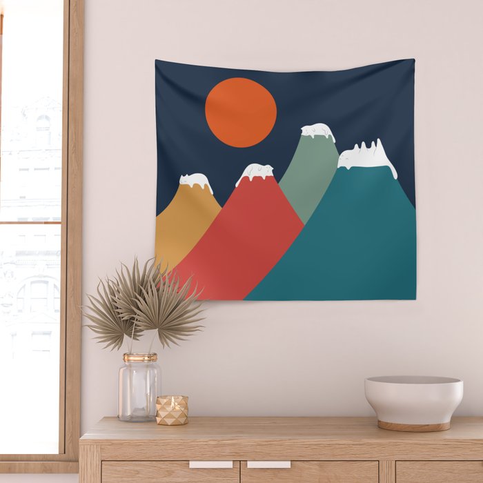 Cat Landscape 10 Wall Tapestry Gallery Image 2