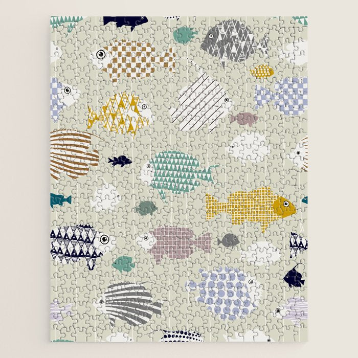 Fresh fish on warm grey pattern Jigsaw Puzzle Gallery Image 1