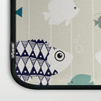 Fresh fish on warm grey pattern Laptop Sleeve Gallery Image 3