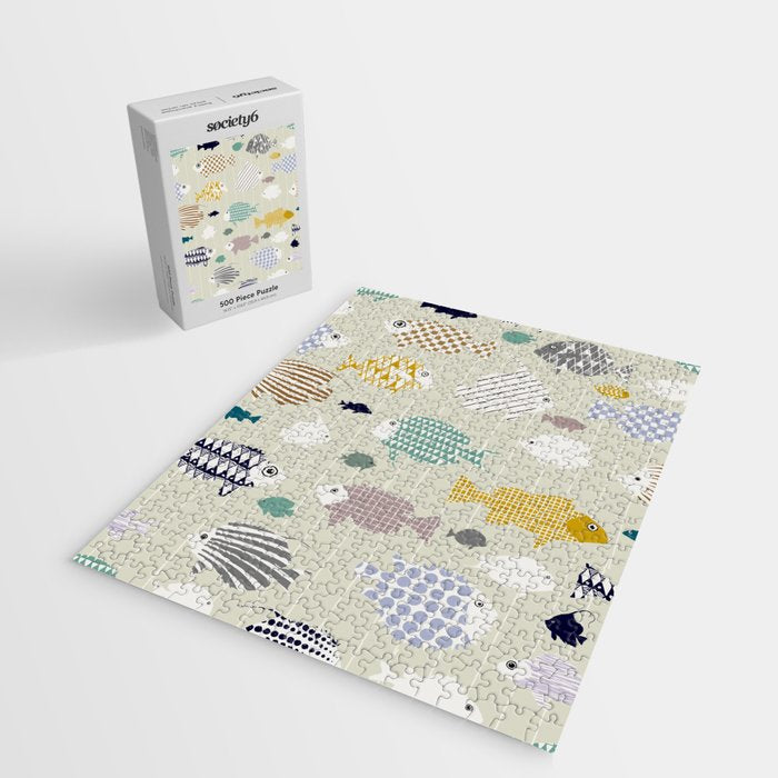 Fresh fish on warm grey pattern Jigsaw Puzzle Gallery Image 2