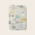 Fresh fish on warm grey pattern Bath Mat Gallery Image 1
