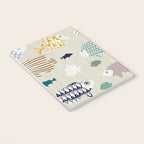 Fresh fish on warm grey pattern Notebook Gallery Image 3