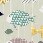 Fresh fish on warm grey pattern Coffee Mug Gallery Image 2