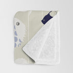 Fresh fish on warm grey pattern Throw Blanket Gallery Image 3