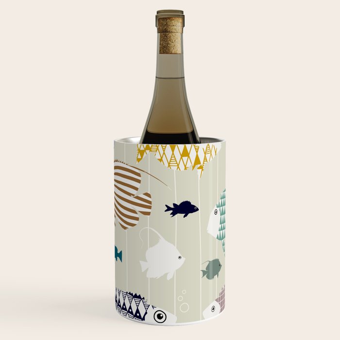 Fresh fish on warm grey pattern Wine Chiller Gallery Image 2