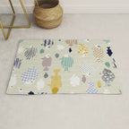 Fresh fish on warm grey pattern Rug Gallery Image 1