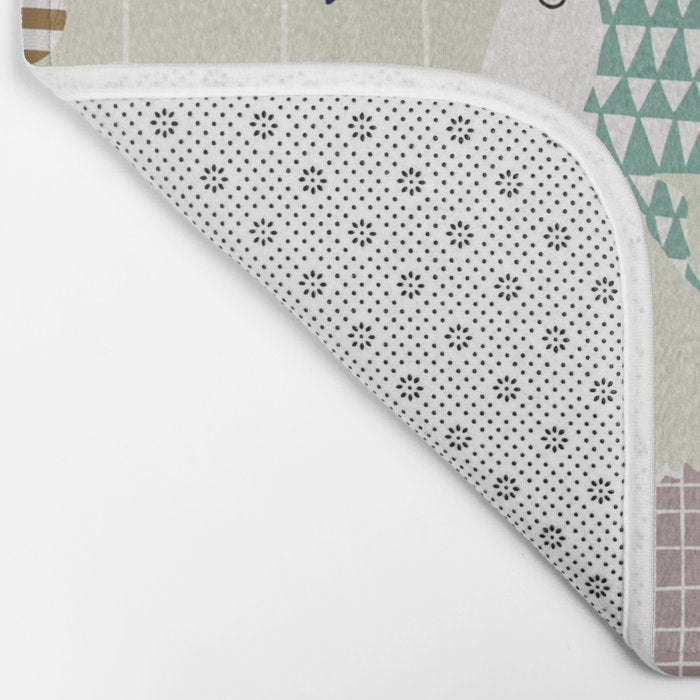 Fresh fish on warm grey pattern Bath Mat Gallery Image 2