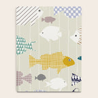 Fresh fish on warm grey pattern Notebook Gallery Image 4