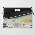 Fresh fish on warm grey pattern Laptop Sleeve Gallery Image 2