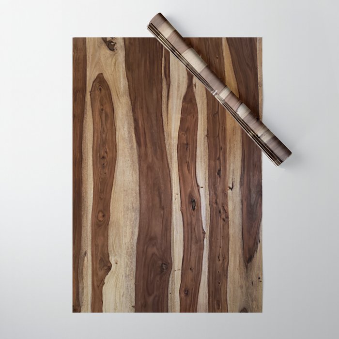 Sheesham Wood Grain Texture, Close Up Wrapping Paper Gallery Image 1