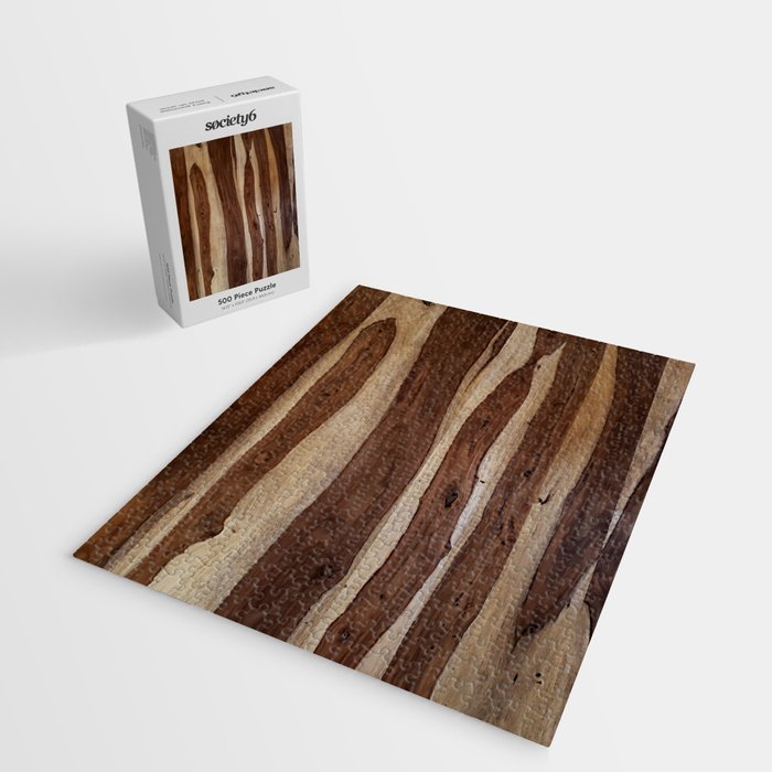 Sheesham Wood Grain Texture, Close Up Jigsaw Puzzle Gallery Image 2