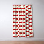 Y2K Cherries - Creme Pattern Large Window Curtain Gallery Image 3