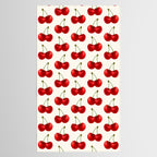 Y2K Cherries - Creme Pattern Large Tablecloth Gallery Image 2