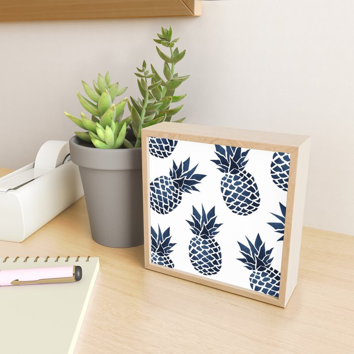 Pineapple Blue Denim Mini Art Print Gallery Image 2