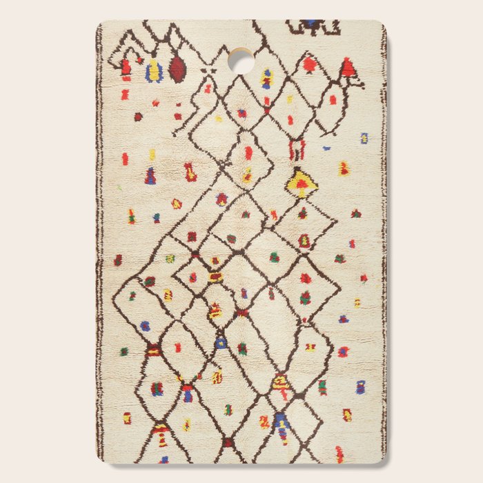 Vintage North African Berber Rug Print Cutting Board Gallery Image 1