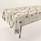 Vintage North African Berber Rug Print Tablecloth Gallery Image 1