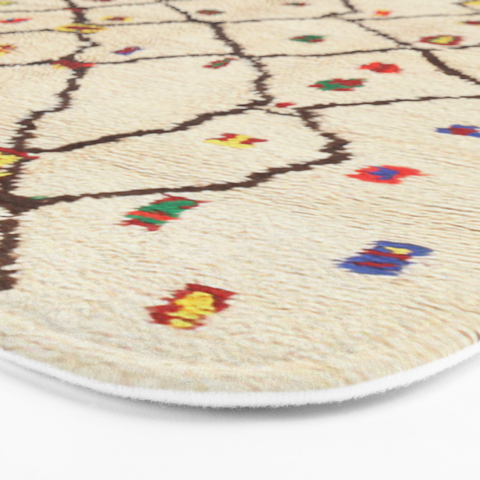 Vintage North African Berber Rug Print Bath Mat Gallery Image 3