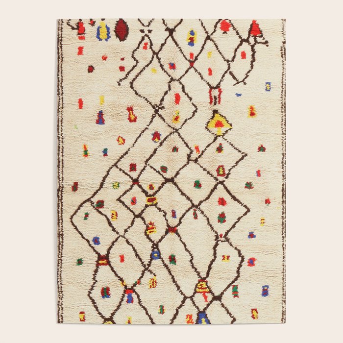 Vintage North African Berber Rug Print Poster Gallery Image 1