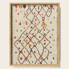 Vintage North African Berber Rug Print Serving Tray Gallery Image 1