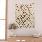Vintage North African Berber Rug Print Wall Tapestry Gallery Image 2