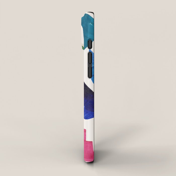 'Night Garden' Abstract Colorful Paper Collage Mid Century Fun Minimal Shapes by Ejaaz Haniff iPhone Case Gallery Image 2