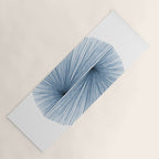 Indigo Blue Mid Century Modern Geometric Abstract Yoga Mat Gallery Image 1