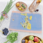Map of Northern Michigan - Pasty Tour in Peach Cutting Board Gallery Image 2
