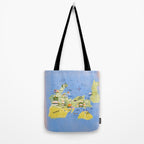 Map of Northern Michigan - Pasty Tour in Peach Tote Bag Gallery Image 2