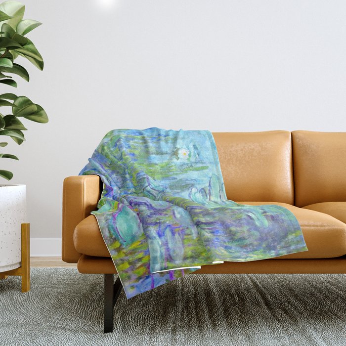Water Lilies monet : Nympheas Throw Blanket Gallery Image 1
