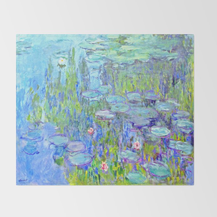 Water Lilies monet : Nympheas Throw Blanket Gallery Image 2