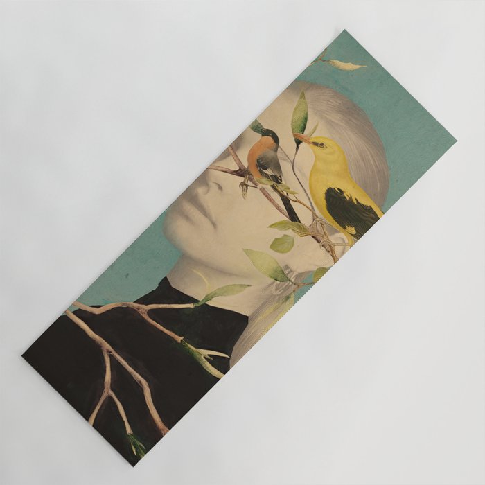 Woman and Birds Yoga Mat Gallery Image 1
