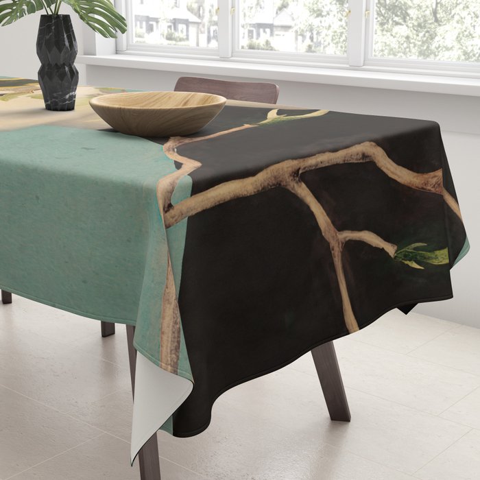 Woman and Birds Tablecloth Gallery Image 3