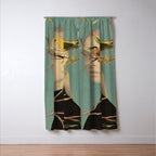Woman and Birds Window Curtain Gallery Image 3