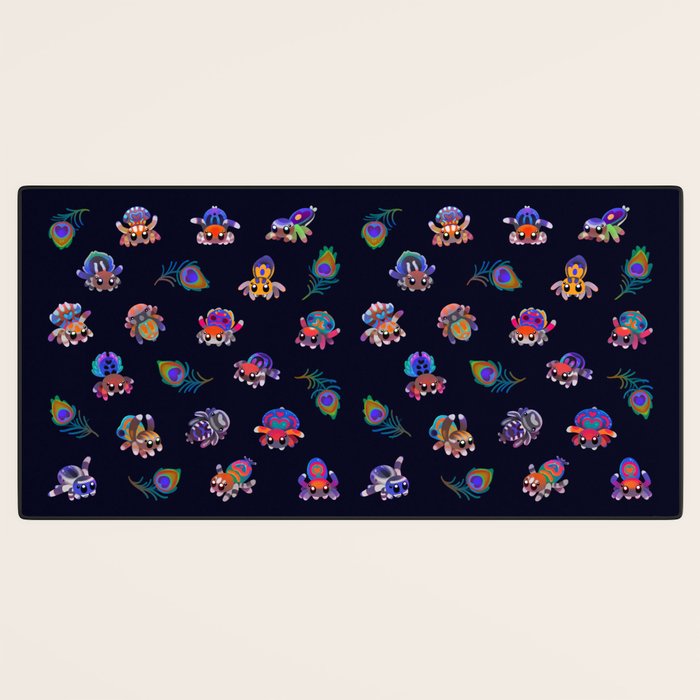 Peacock spider Desk Mat Gallery Image 3