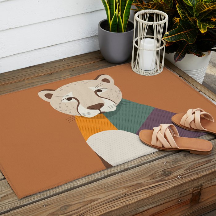 Cheetah Outdoor Rug Gallery Image 2