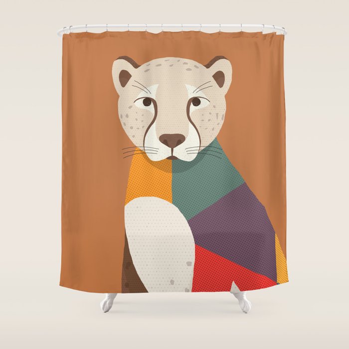 Cheetah Shower Curtain Gallery Image 1