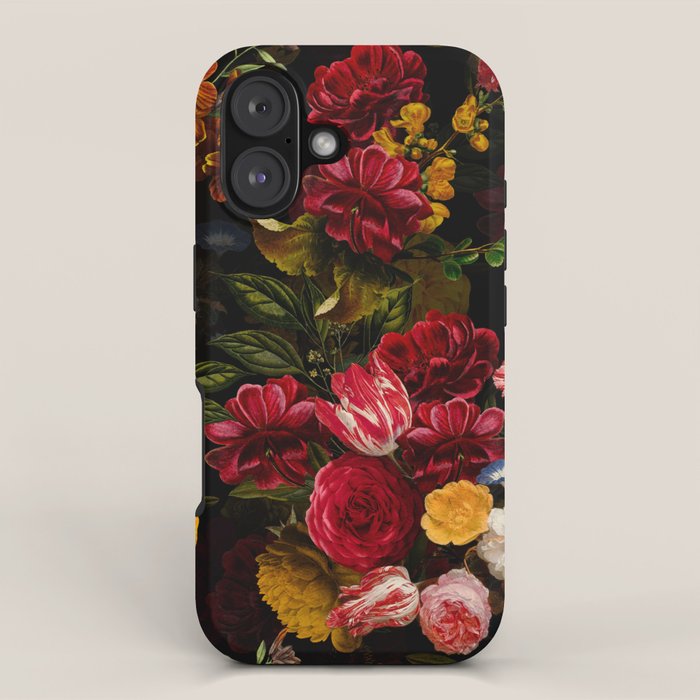 Dutch Vintage Midnight Flower Garden iPhone Case Gallery Image 1