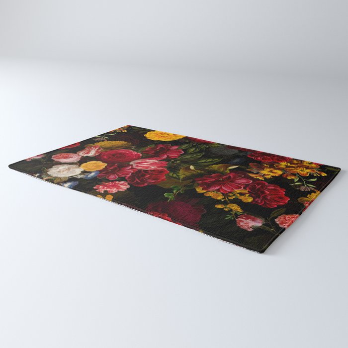 Dutch Vintage Midnight Flower Garden Rug Gallery Image 3