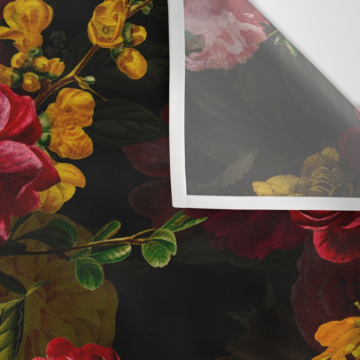 Dutch Vintage Midnight Flower Garden Wall Tapestry Gallery Image 3