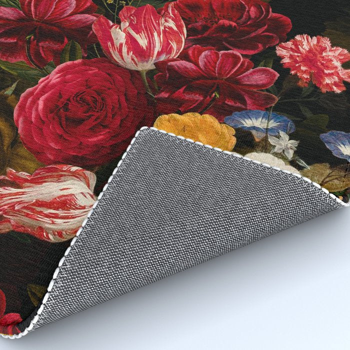 Dutch Vintage Midnight Flower Garden Rug Gallery Image 4