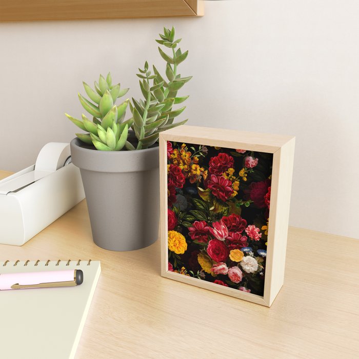 Dutch Vintage Midnight Flower Garden Mini Art Print Gallery Image 2