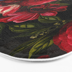 Dutch Vintage Midnight Flower Garden Bath Mat Gallery Image 3