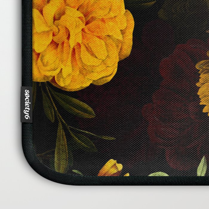 Dutch Vintage Midnight Flower Garden Laptop Sleeve Gallery Image 3