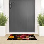 Dutch Vintage Midnight Flower Garden Welcome Mat Gallery Image 3