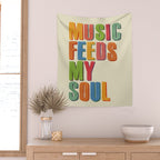 MUSIC FEEDS MY SOUL Wall Tapestry Gallery Image 2